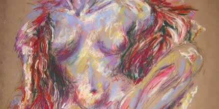 abstrakte zeichnung einer single frau