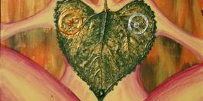 Gemälde Frauen Blatt Haare